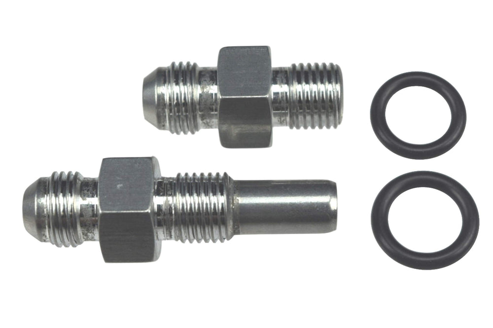 ICT Billet front port fitting for 4L80E enables clean AN line routing to the cooler