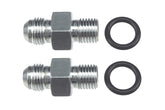 ICT Billet front-view fittings with -6AN flare for reliable custom transmission lines.