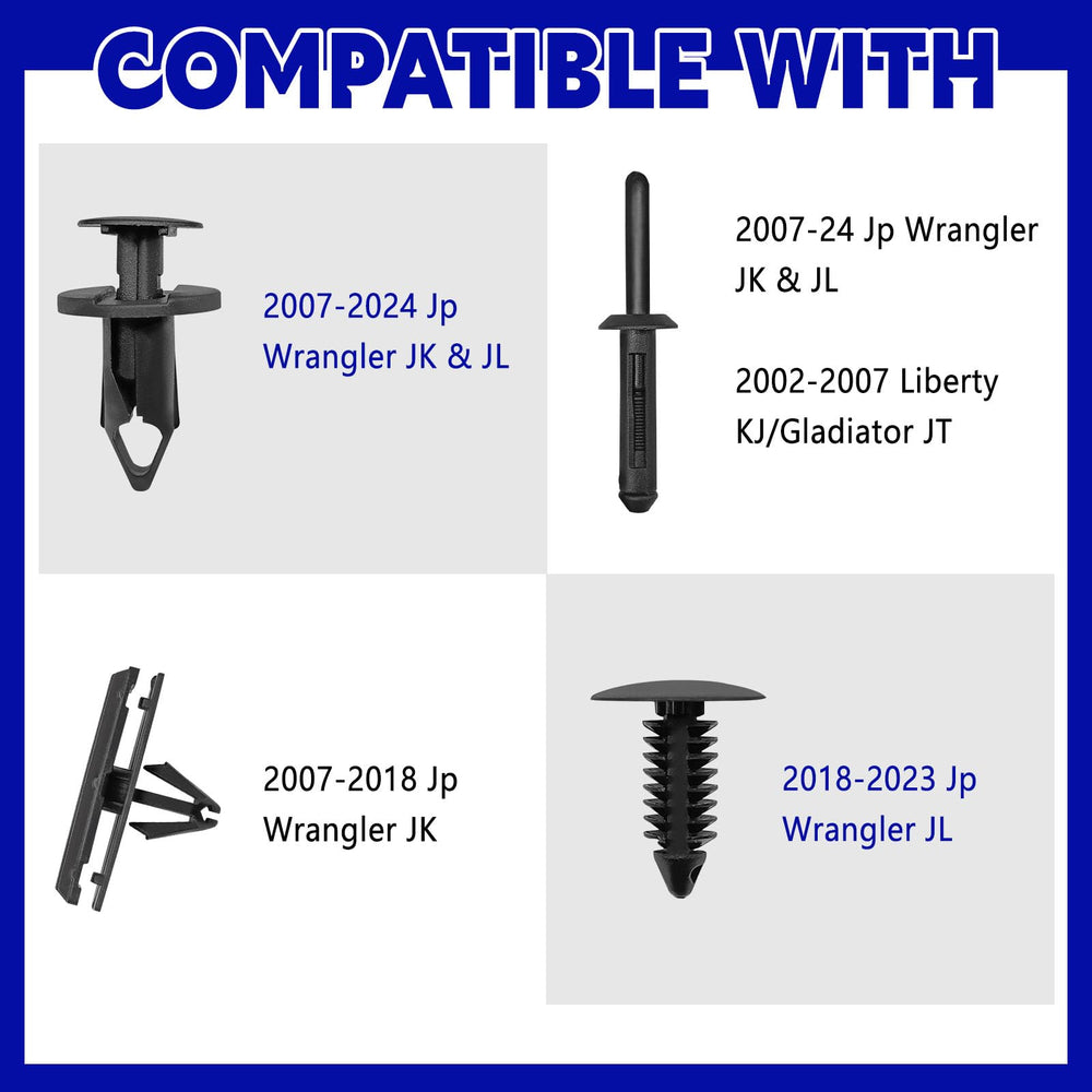 Icyhaws rocker molding clips keep Jeep trim snug and vibration resistant