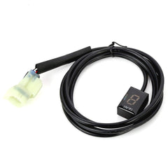 Idea gear indicator digital display close-up highlighting bright LED readout