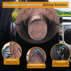 Idefair easy-install design clips onto headrest posts in seconds.