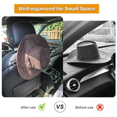 Idefair cowboy hat rack anti-flip design keeps hats in place during drives.