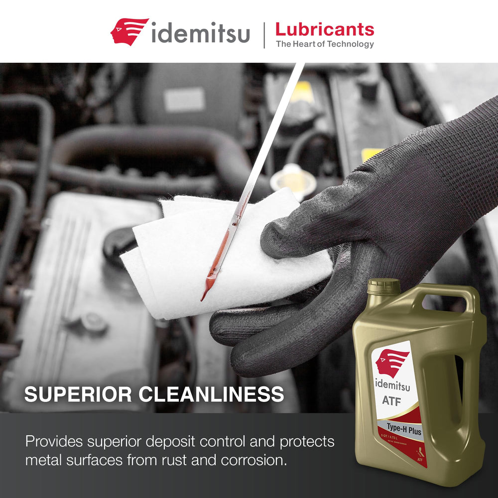 Idemitsu ATF Type H-Plus compatibility label highlights Honda/Acura fit.