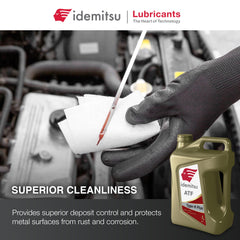 Idemitsu ATF Type H-Plus compatibility label highlights Honda/Acura fit.