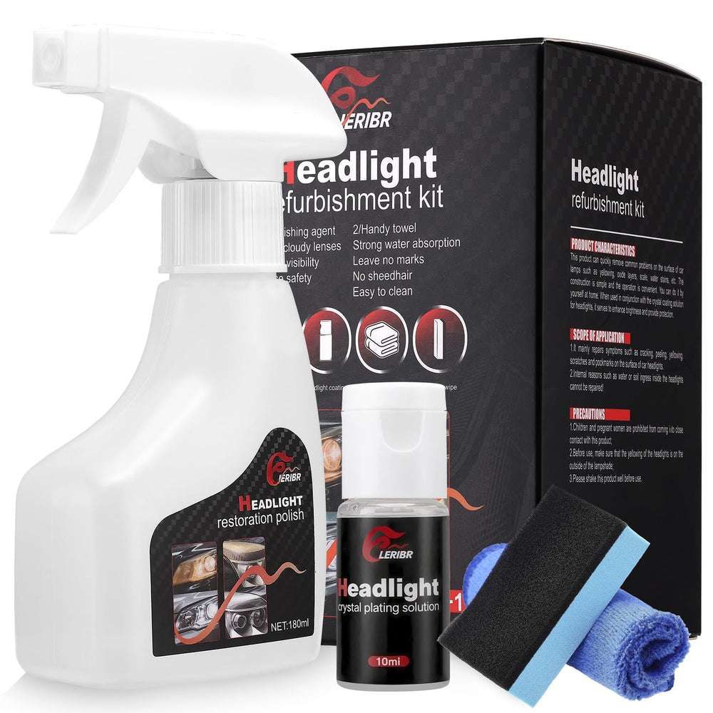 ieribr headlamp restoration fluid bottle for lens clarity restoration