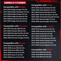 Compatibility chart for IFATRUNK XP5701 showing fit with Chrysler, Dodge, Jeep, and BMW models.