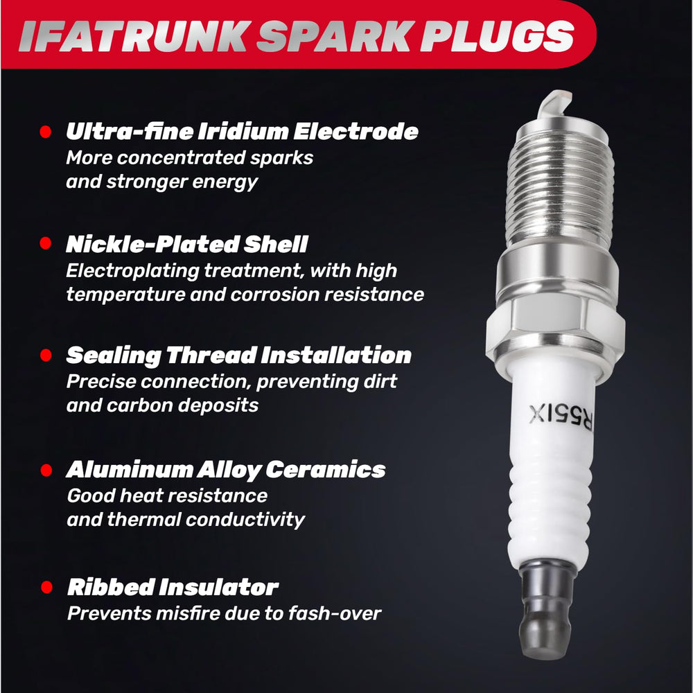 IFATRUNK iridium spark plugs brand label conveys premium quality.