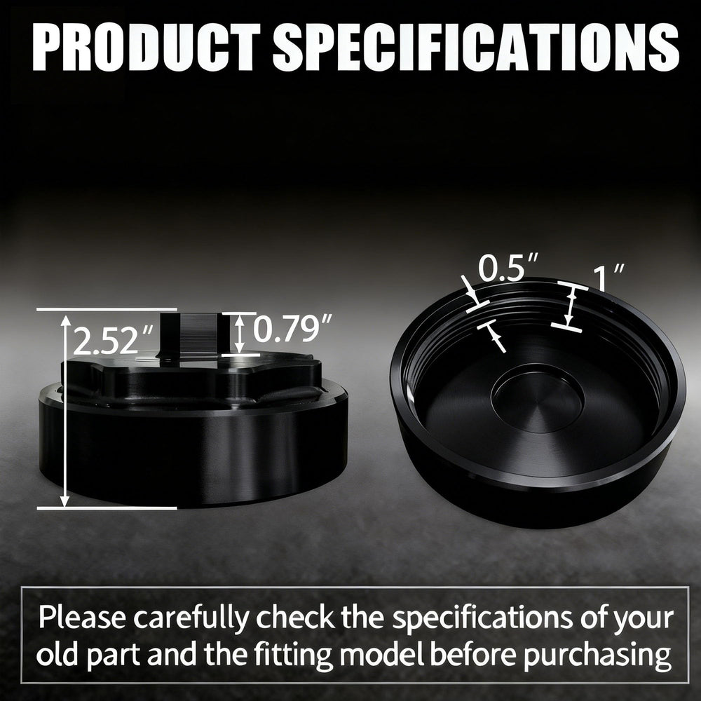 iFJF billet aluminum cap close-up with CNC precision for durability.