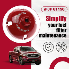 iFJF cast aluminum red wrench provides lightweight durability during fuel system service.