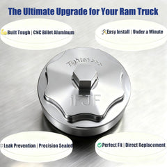 iFJF Ram 6.7L compatible cap protects filtration system during demanding drives.