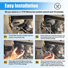 iFJF Duramax engine under hood image showing replacement kit ready for maintenance