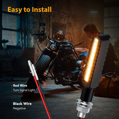 iFunyLED flowing LED turn signal with aluminum casing for durability.