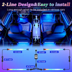 iFunyLED music mode interior lights sync to your playlist for a dynamic cabin atmosphere.