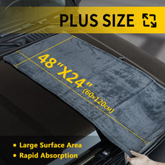 IFWIND rectangular 48x24 towel ideal for large-area car detailing tasks.