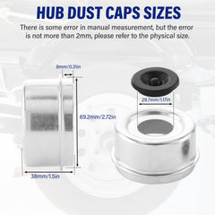 IFYKIM galvanized trailer hub dust cap resists corrosion for long trailer life