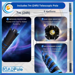 IGADPole squeegee not included; soap and brush focus on gentle exterior cleaning.