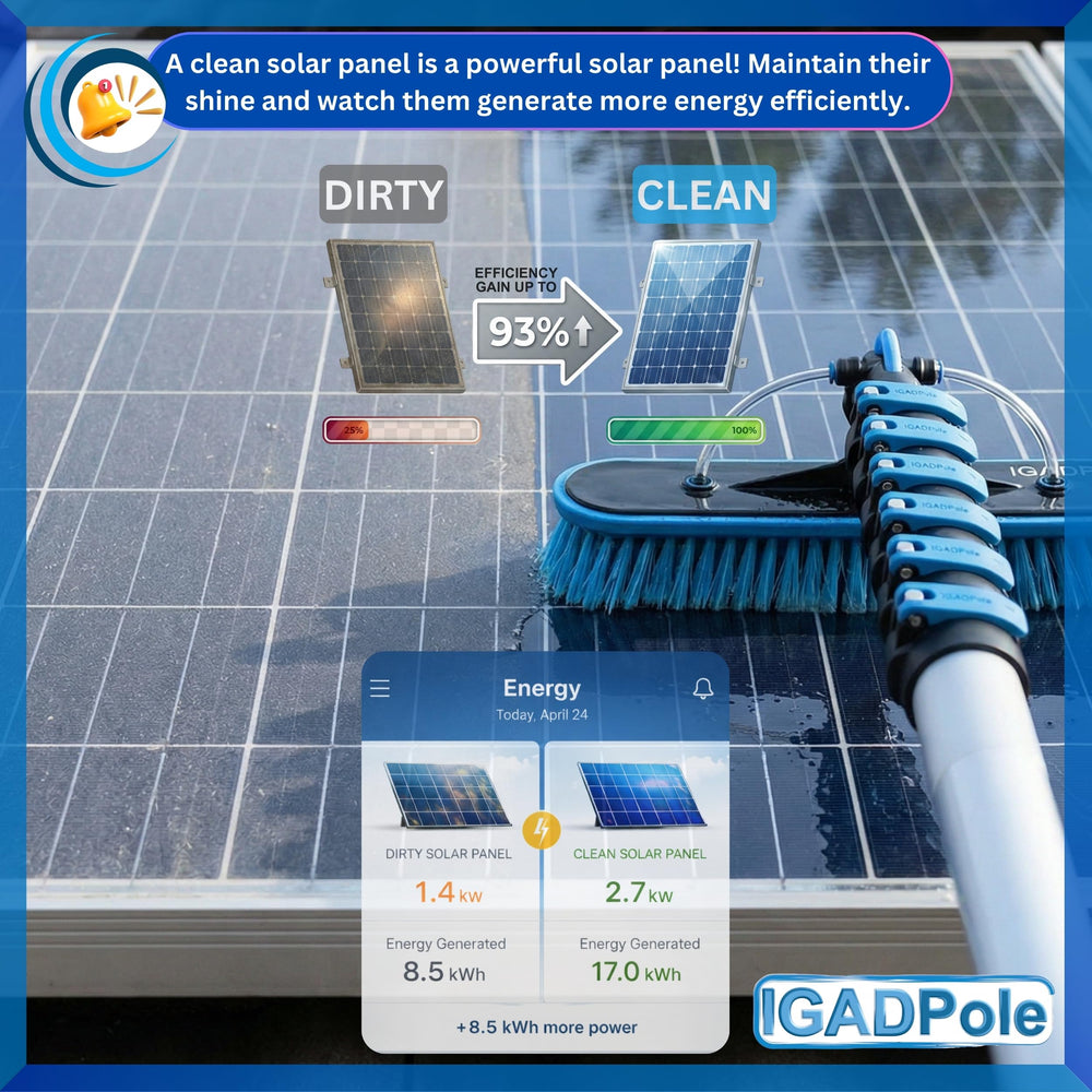 IGADPole ladder-free operation reduces risk when cleaning tall surfaces around home.