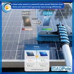 IGADPole ladder-free operation reduces risk when cleaning tall surfaces around home.