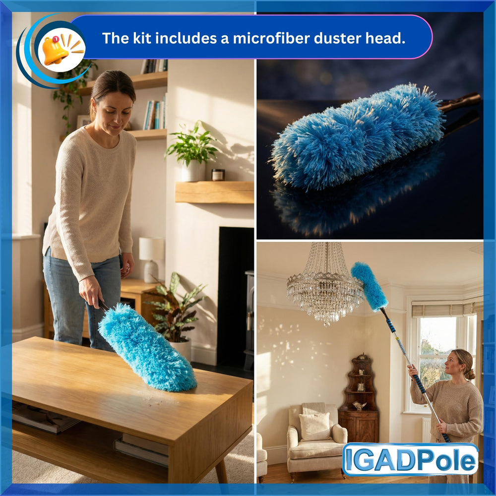 IGADPole six-stage telescoping pole extends from 5 to 24 feet.