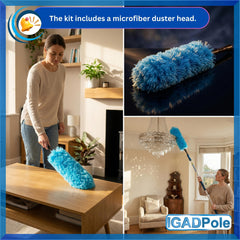IGADPole six-stage telescoping pole extends from 5 to 24 feet.