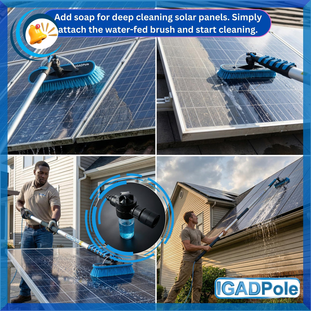 IGADPole cobweb duster reaches corners and eaves with minimal effort.