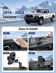 iGoevo Tacoma installation kit includes adhesive strips and cleaning cloth