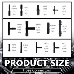 IHOTDER hose clamps arranged for secure sealing on multiple sizes