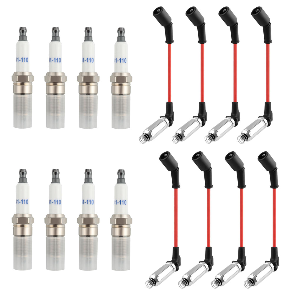 IHOTDER spark plugs and wires set packaging ready for quick replacement compatibility