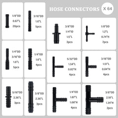 IHOTDER vacuum line connectors image: 64pcs connectors for quick, reliable hose junctions.