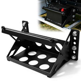 IHOUMEX metal bolt-in battery tray closeup demonstrates sturdy construction for secure mounting.