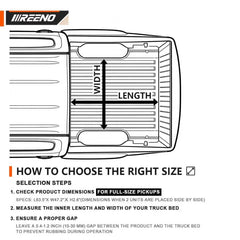 IIIREENO compatible with 5'7-inch and longer truck beds.
