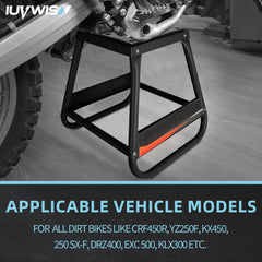IUVWISN compact, detachable stand ideal for garage storage and transport.