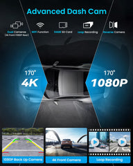 IIWEY iK7 front 4K dashcam close-up, records high-detail footage benefit