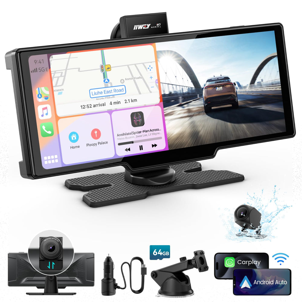 IIWEY iK7 front display showing navigation, clear directions benefit