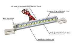 iJDMTOY 24-SMD LEDs deliver bright xenon white lighting for license plate area