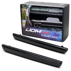 iJDMTOY blackout smoked lens rear bumper reflector left assembly enhances rear styling and reflectivity