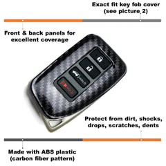 iJDMTOY carbon fiber pattern key fob close-up highlights premium, durable styling
