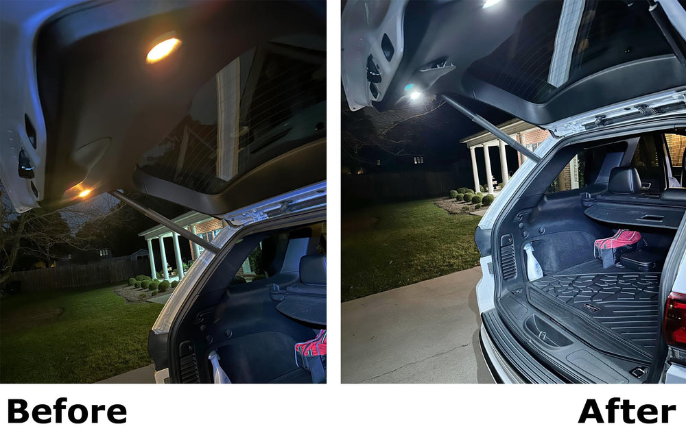 iJDMTOY full LED liftgate light delivers xenon white brightness to trunk area