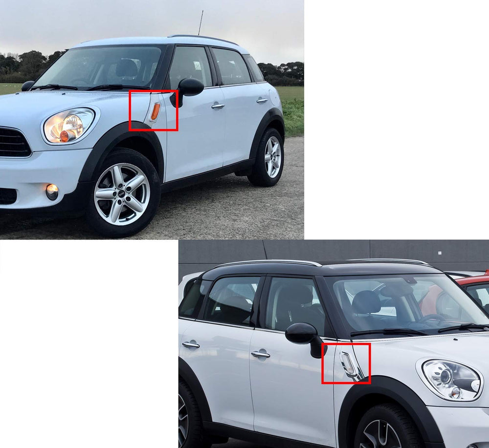 ijdmtoy mini cooper paceman r61 front marker upgrade provides a modern bright appearance.