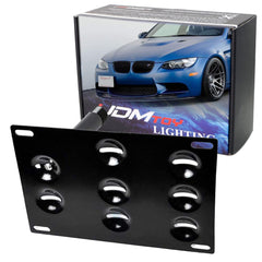 ijdmtoy no-drill front bumper tow-hook license plate mount for BMWs