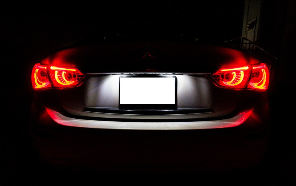 iJDMTOY Rogue Sport license plate light boosts night visibility.