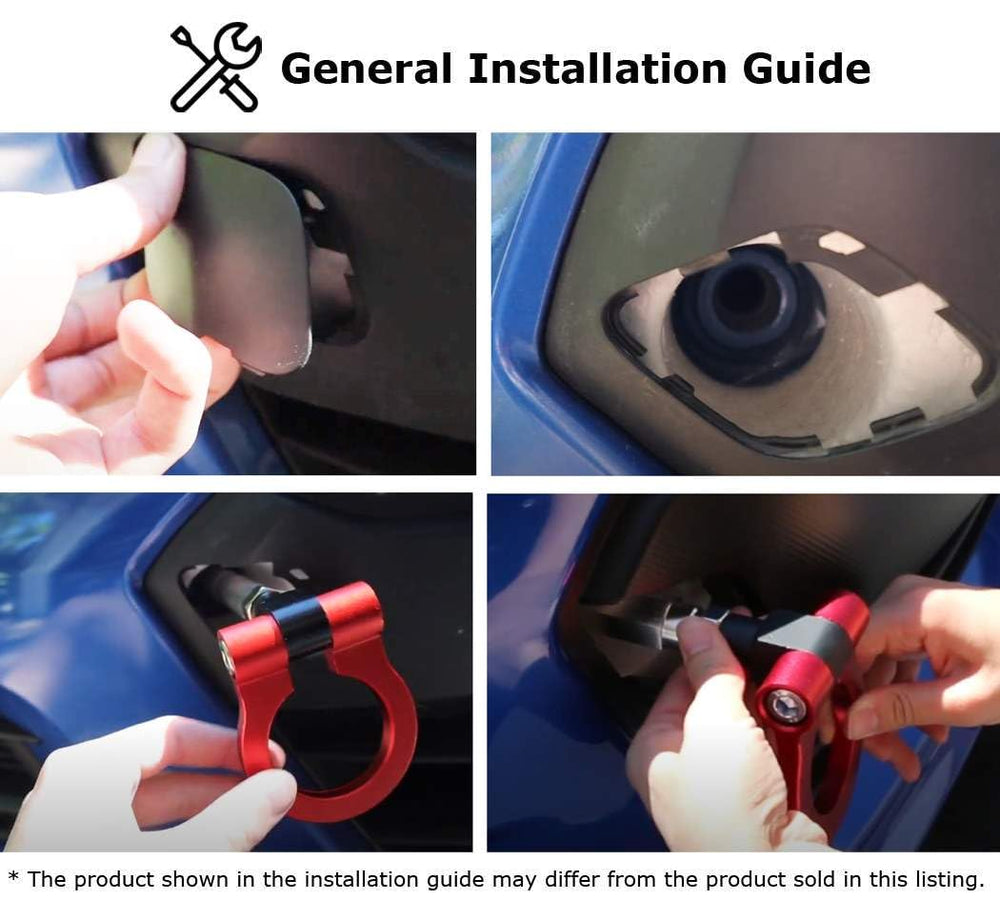iJDMTOY tightening nut demonstrates secure adjustability on Camaro tow hook