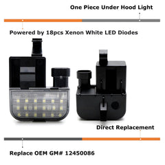 iJDMTOY LED underhood light delivers clear engine bay illumination for easier maintenance.