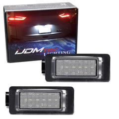 iJDMTOY xenon white LED license plate kit on Nissan Altima for brighter visibility.