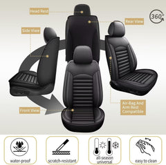 IKABEVEM headrest removal note, compatibility with adjustable headrests.