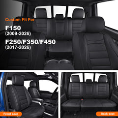 IKABEVEM Toyota Tundra front seats detail highlights premium faux leather texture and comfort.