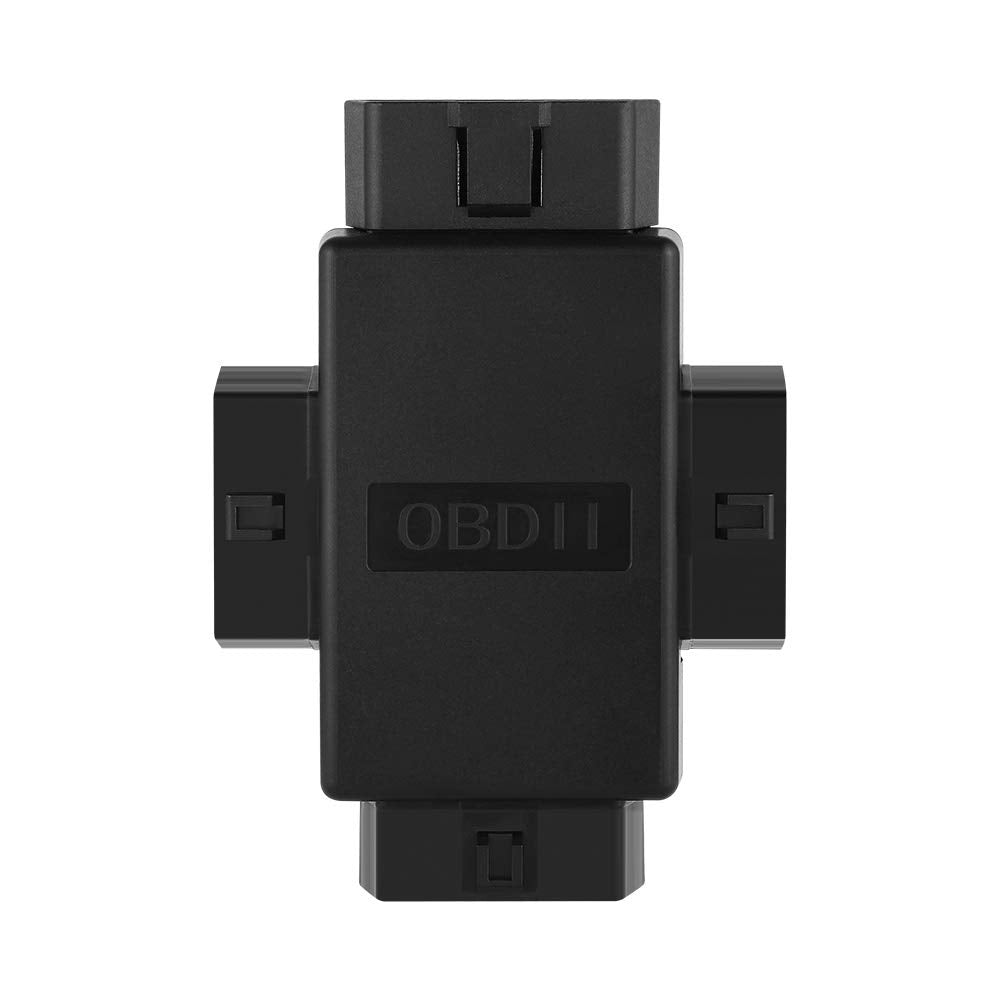 iKKEGOL Pocket OBD2 splitter palm-size fits discreetly behind the dash.