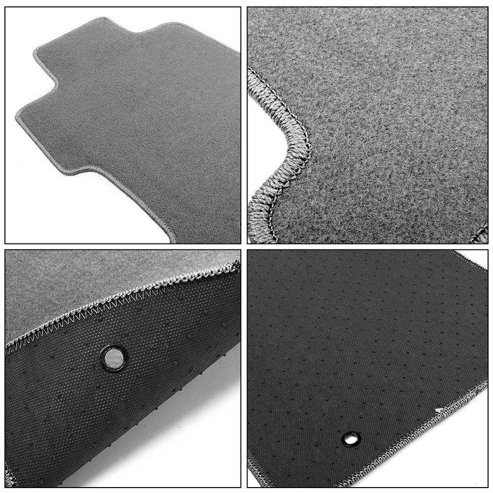 IKON MOTORSPORTS durable nylon carpet gray mat material closeup