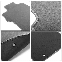 IKON MOTORSPORTS durable nylon carpet gray mat material closeup