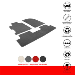 IKON MOTORSPORTS Civic rear floor mat in gray for full interior protection